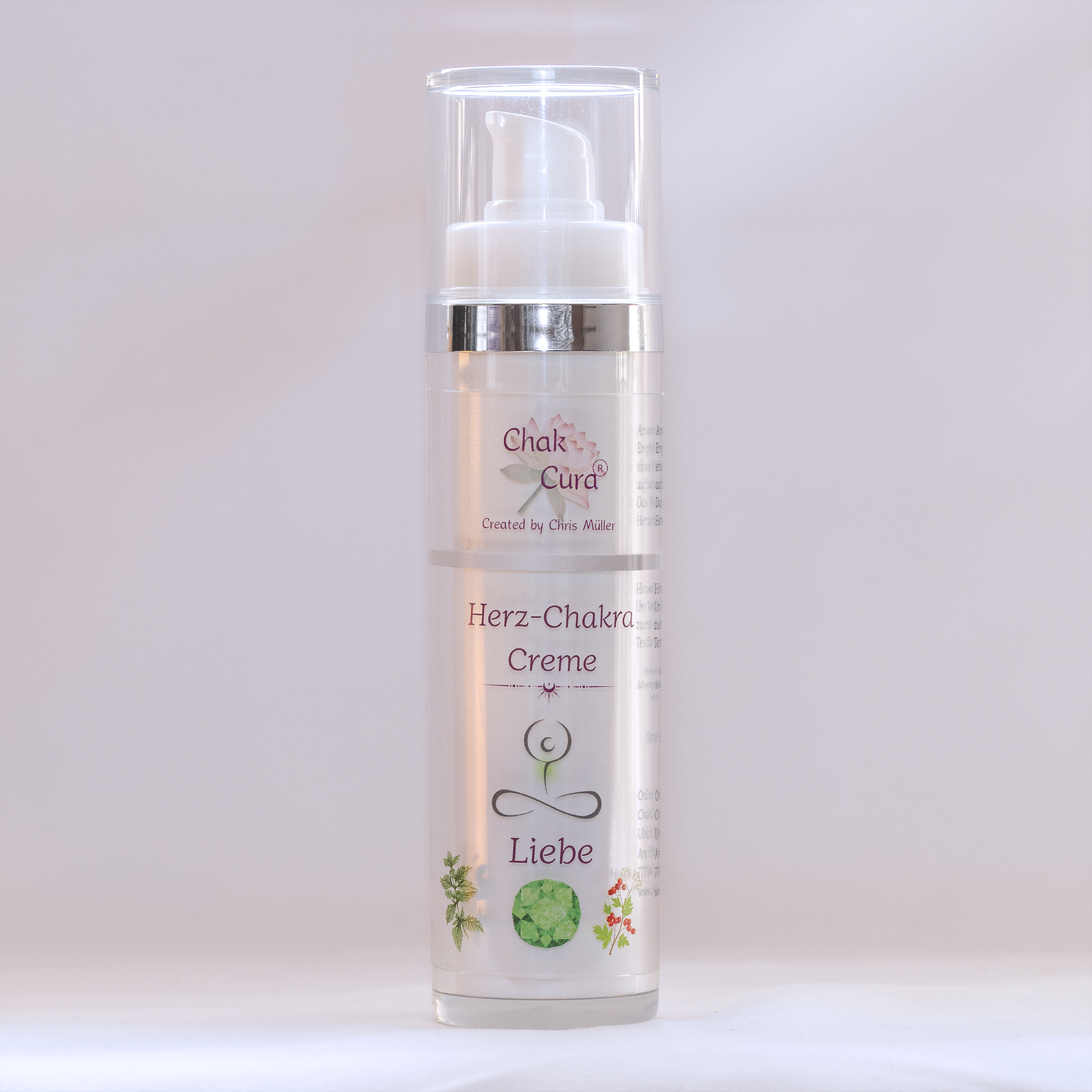 Herzchakra Creme Produktansicht - Grüne Chakra-Therapie Hautpflege