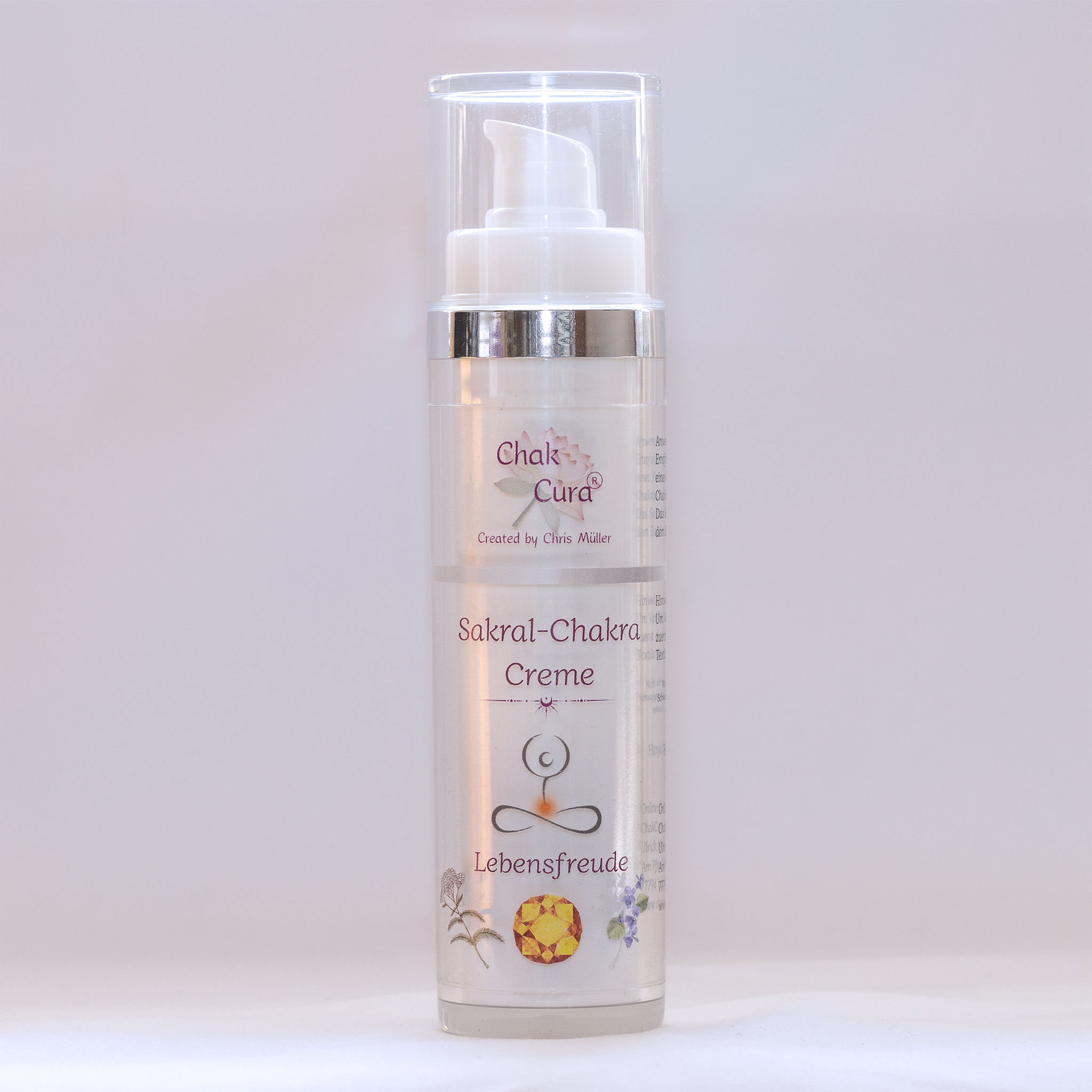 Sakralchakra Creme Produktansicht - Orange Chakra-Therapie Hautpflege