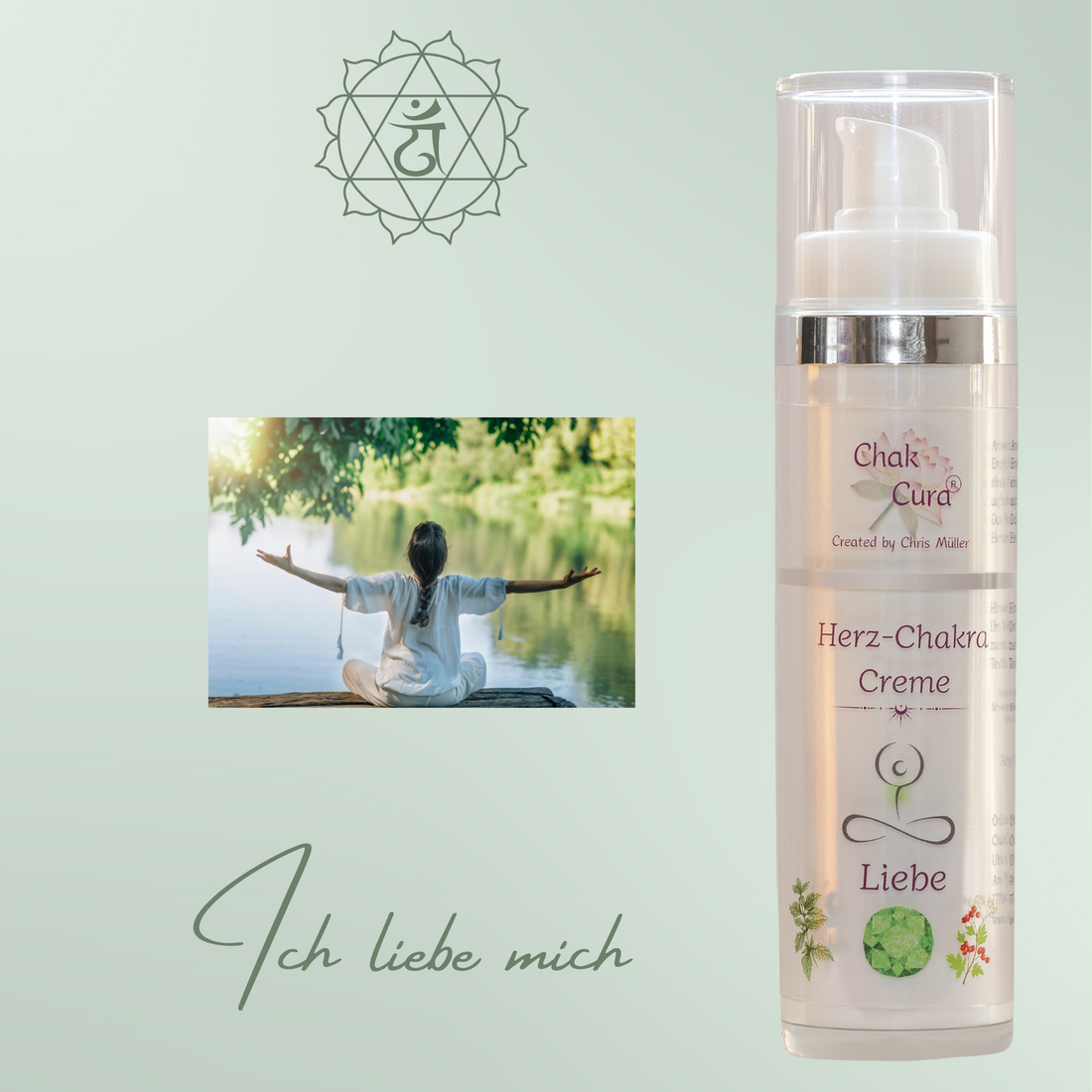 Herzchakra Creme Anāhata - Premium Ayurveda Hautpflege für Liebe und Balance