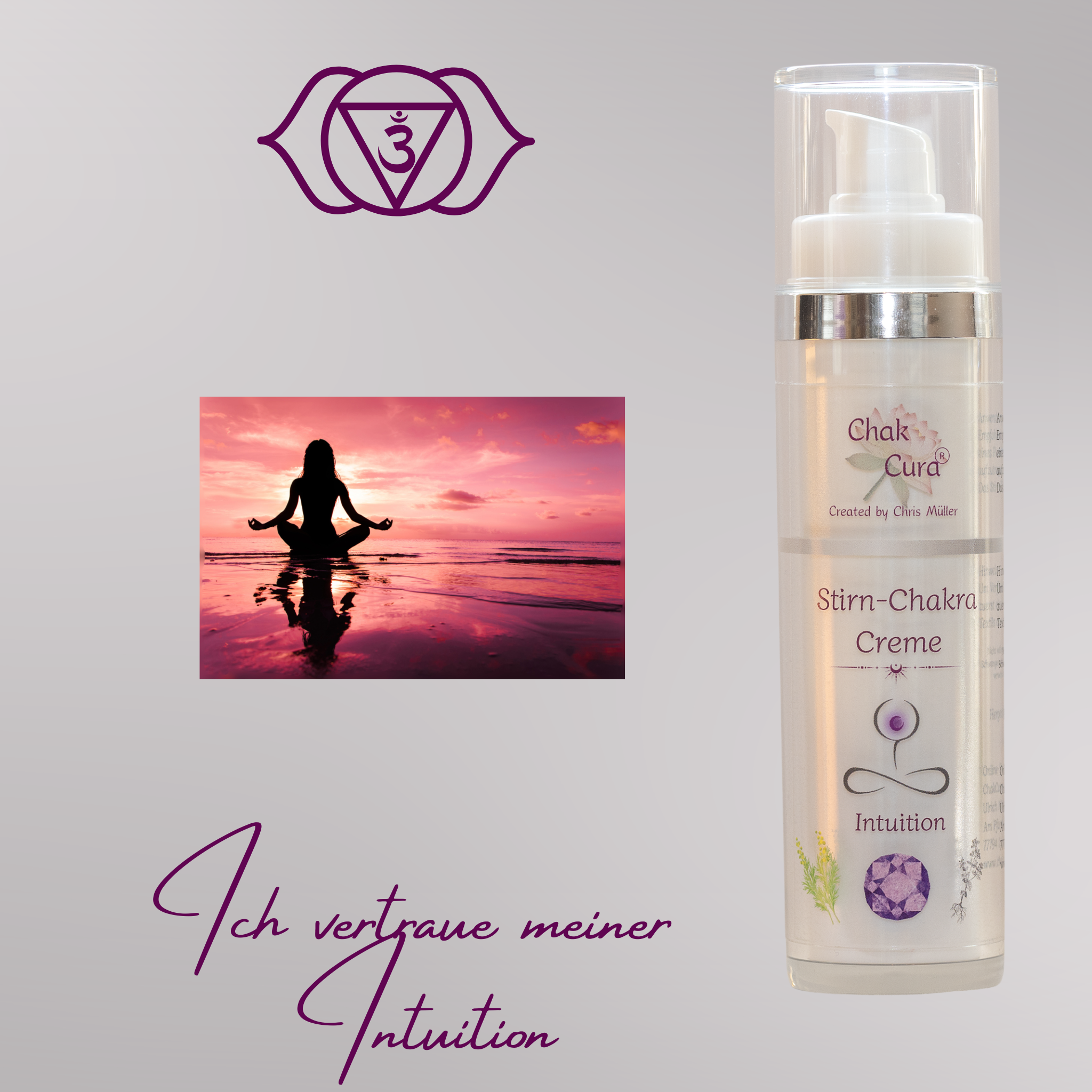Stirnchakra Creme Ājñā - Premium Ayurveda Hautpflege für Intuition und Klarheit