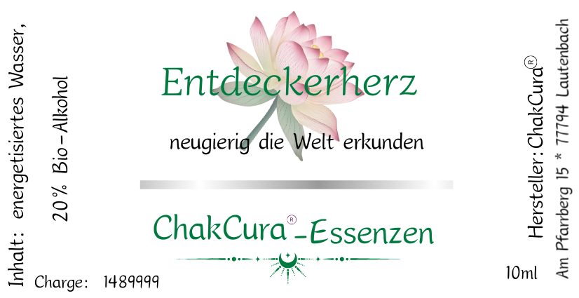ChakCura-Essenz Entdeckerherz - Neugierig die Welt erkunden