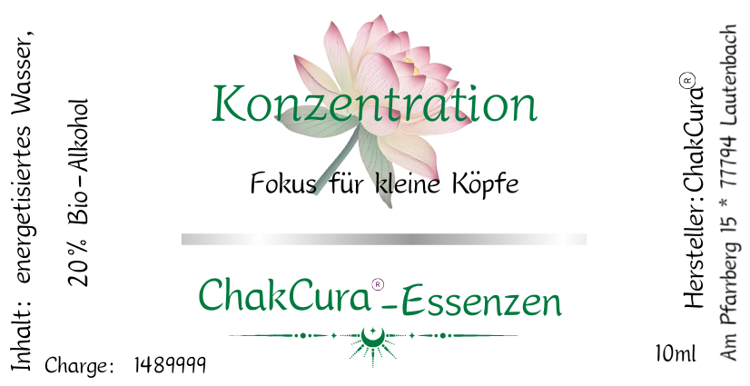 ChakCura-Essenz Konzentration - Fokus für kleine Köpfe