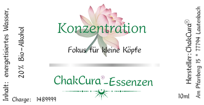 ChakCura-Essenz Konzentration - Fokus für kleine Köpfe