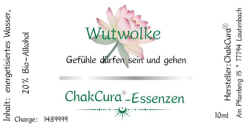 ChakCura-Essenz Wutwolke - Gefühle dürfen sein und gehen